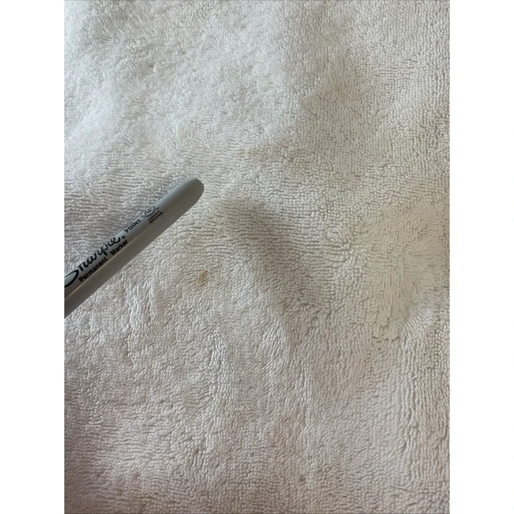 BrookLinen Take It Easy Bath Towels Thick Cotton Set Two  Sz‎ 24x52  White Heavy
